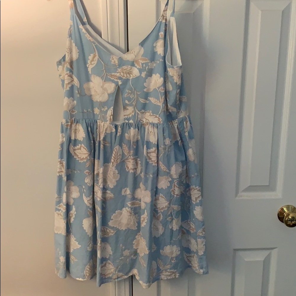 Baby Blue Floral Dress